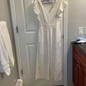 Vineyard vines white tie back jumpsuit 00